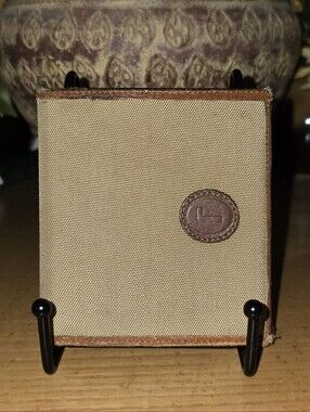 Lancel Vintage Canvas And Leather Bifold Mens Wallet